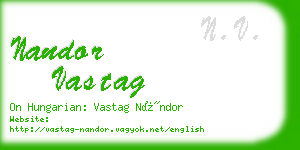 nandor vastag business card